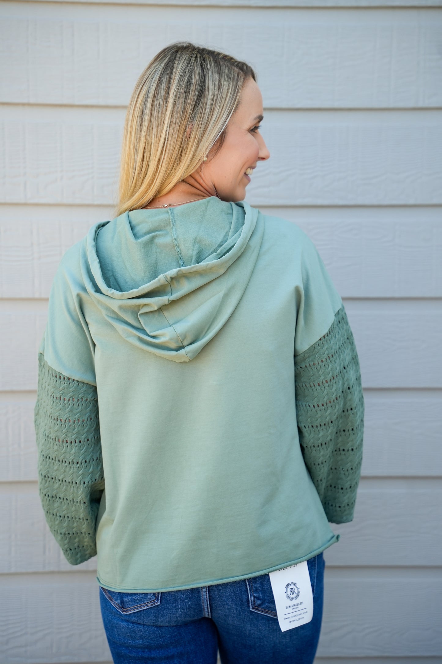 Elysia Hoodie Sweater - Slate Green