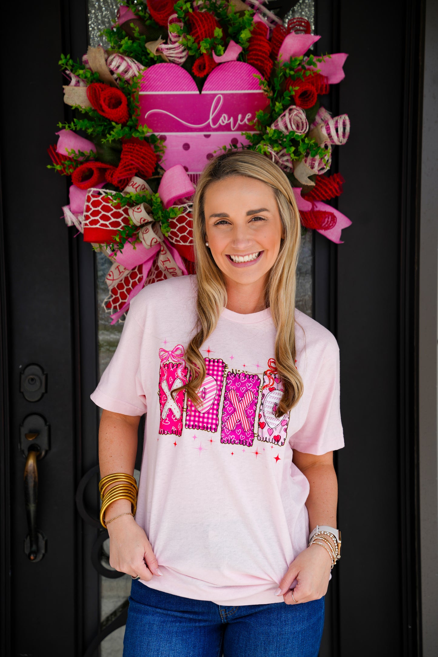 XOXO Bow Tee - Southern Belle Boutique