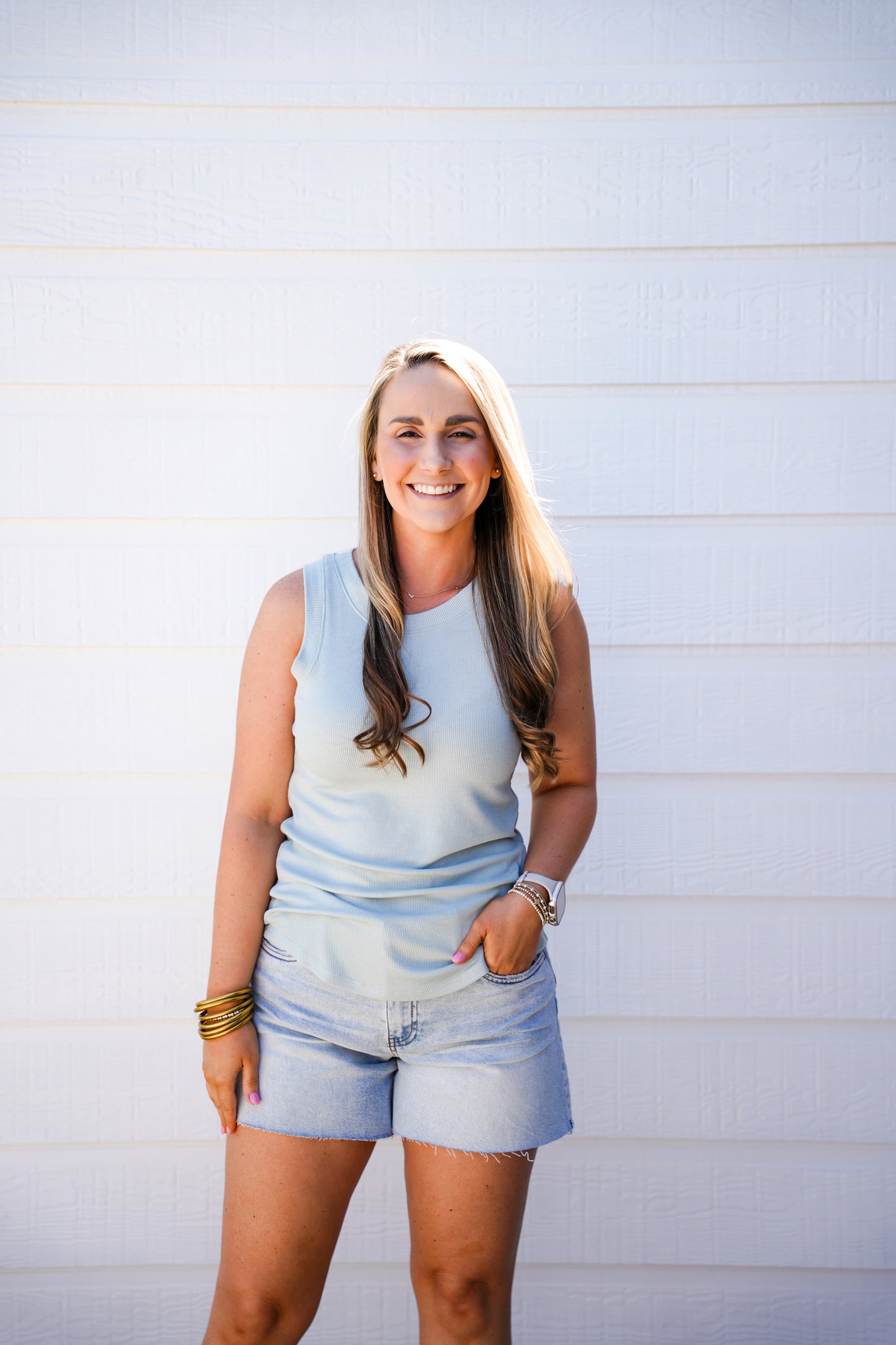 Cleo Tank - Aquamarine - Southern Belle Boutique