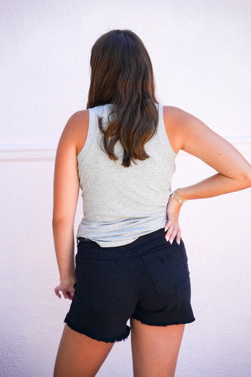 Cleo Top - Heather Grey - Southern Belle Boutique
