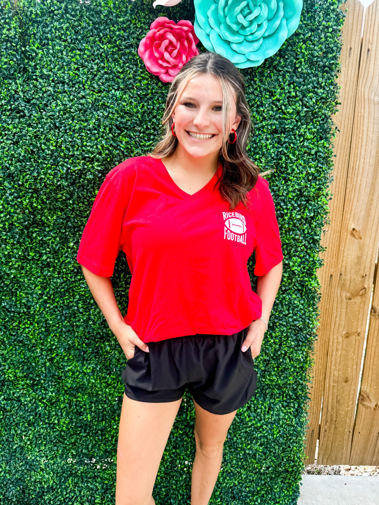 Ricebird Fight Song Red Tee - Southern Belle Boutique