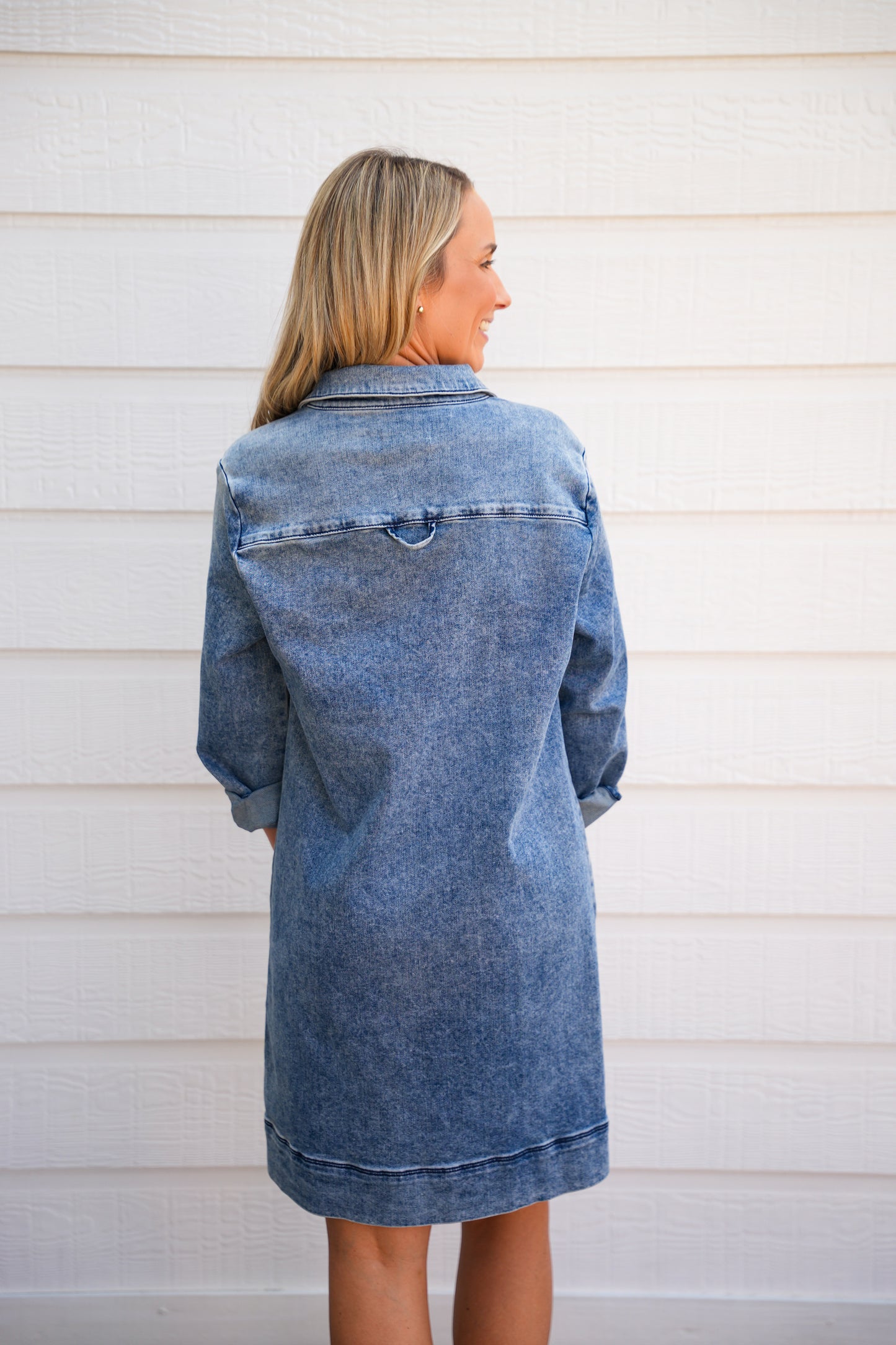 Anika Denim Dress - Medium Wash