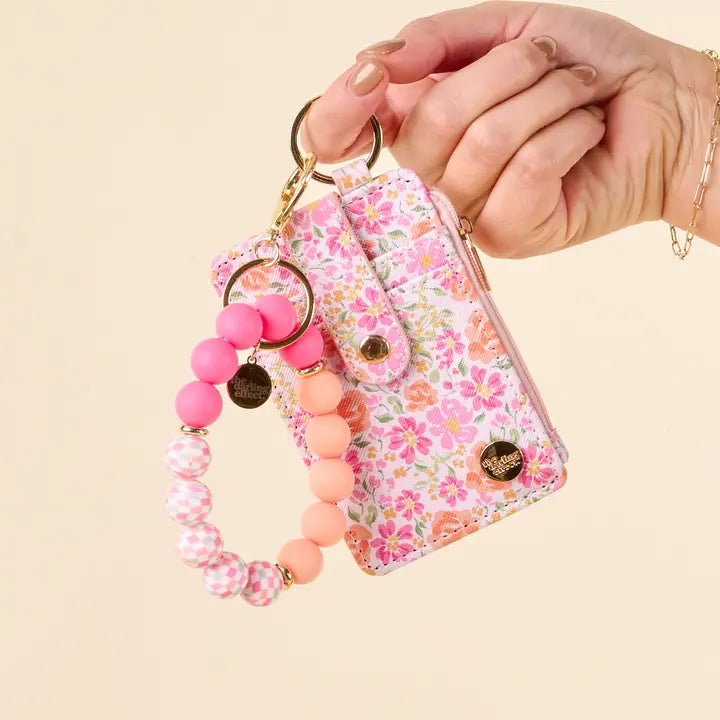 Keychain Wallet - Secret Garden Pink - Southern Belle Boutique