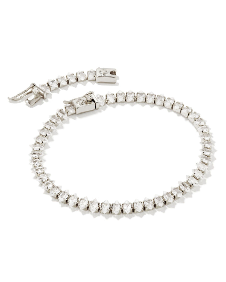 Larsan Tennis Bracelet - Silver White Cz - Southern Belle Boutique