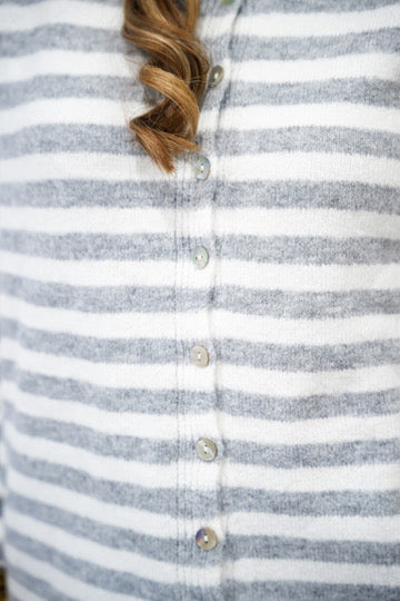 Heather Grey Button Down Cardigan