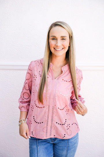 Alexandria Top - Soft Cherry - Southern Belle Boutique