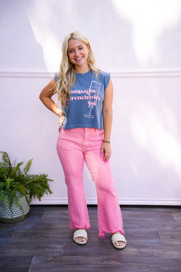 Champagne & French Fries Tee - Southern Belle Boutique