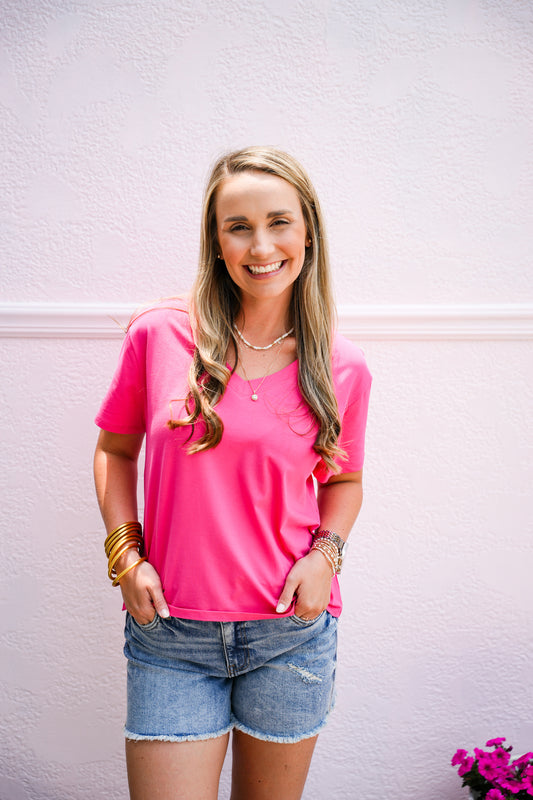 Amaya Tee - Pink Paradise - Southern Belle Boutique