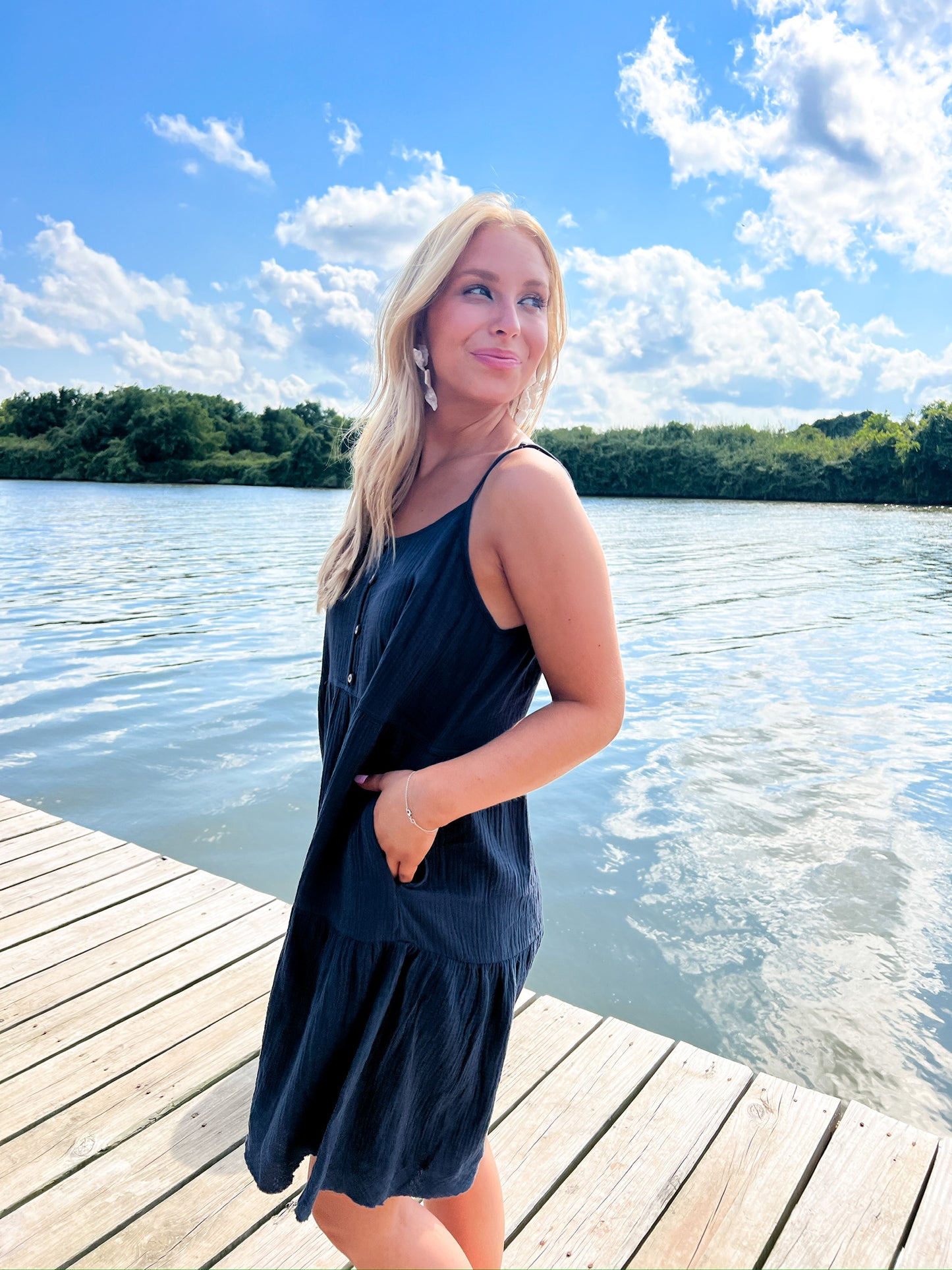 Midnight Gauze Mini Dress - Southern Belle Boutique