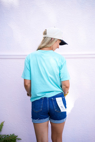 Smiley Jesus Loves You Puff Cropped Tee - Southern Belle Boutique