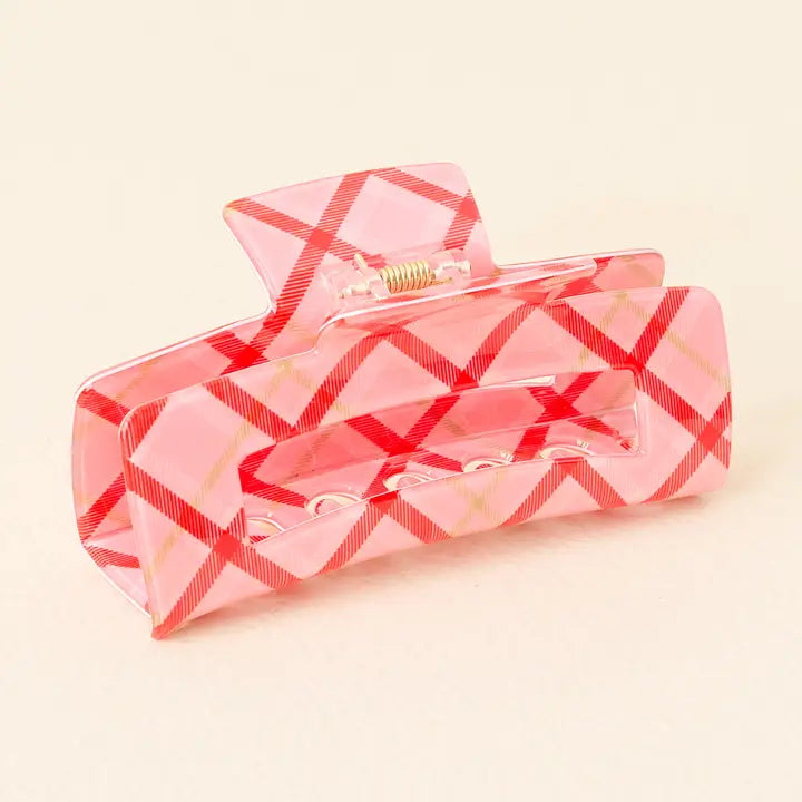 Festive Plaid Claw Clip