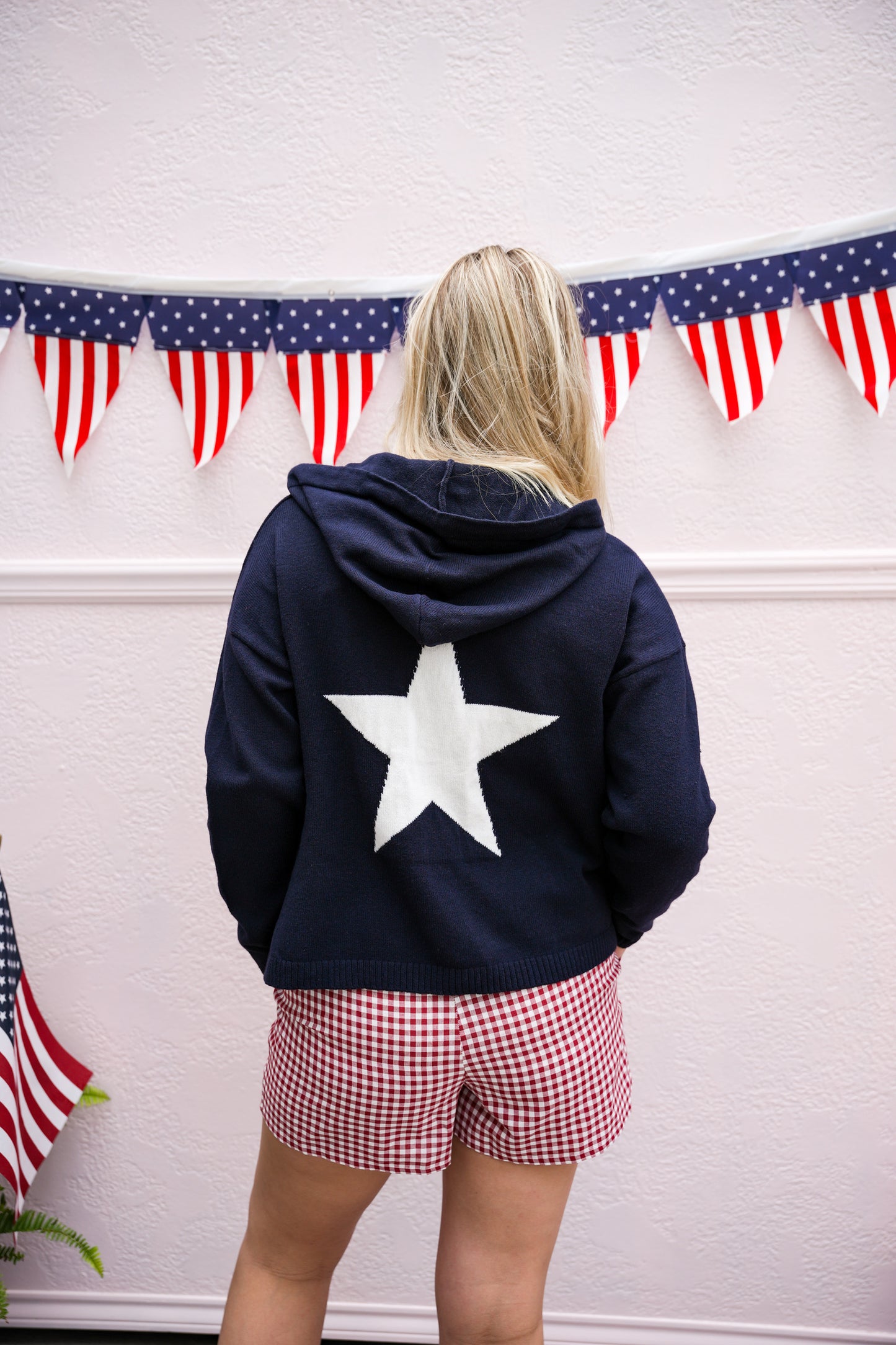 Austin Star Hoodie - Navy - Southern Belle Boutique