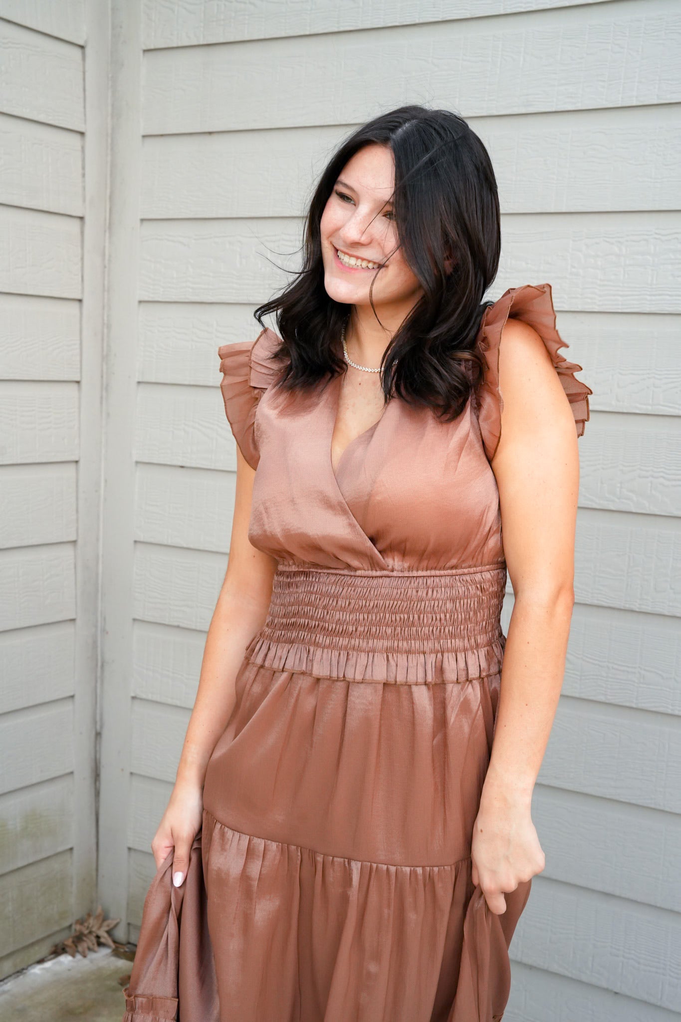 S motion maxi dress shops mocha