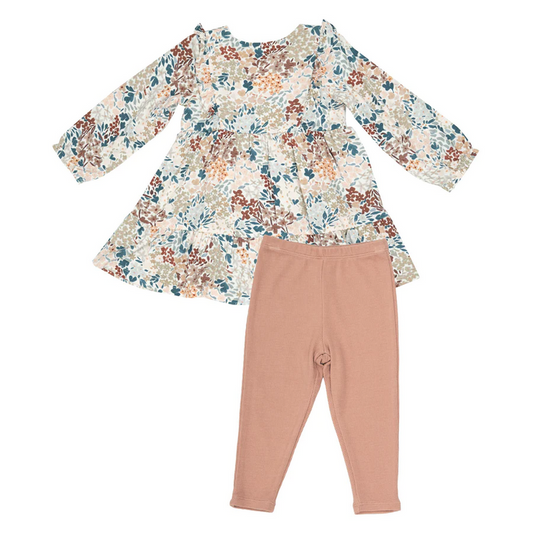 Painted Fall Ruffle Dress & Leggings - Southern Belle Boutique