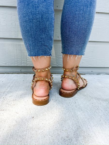 Sunnie Studded Gladiator Sandal - Tan - Southern Belle Boutique
