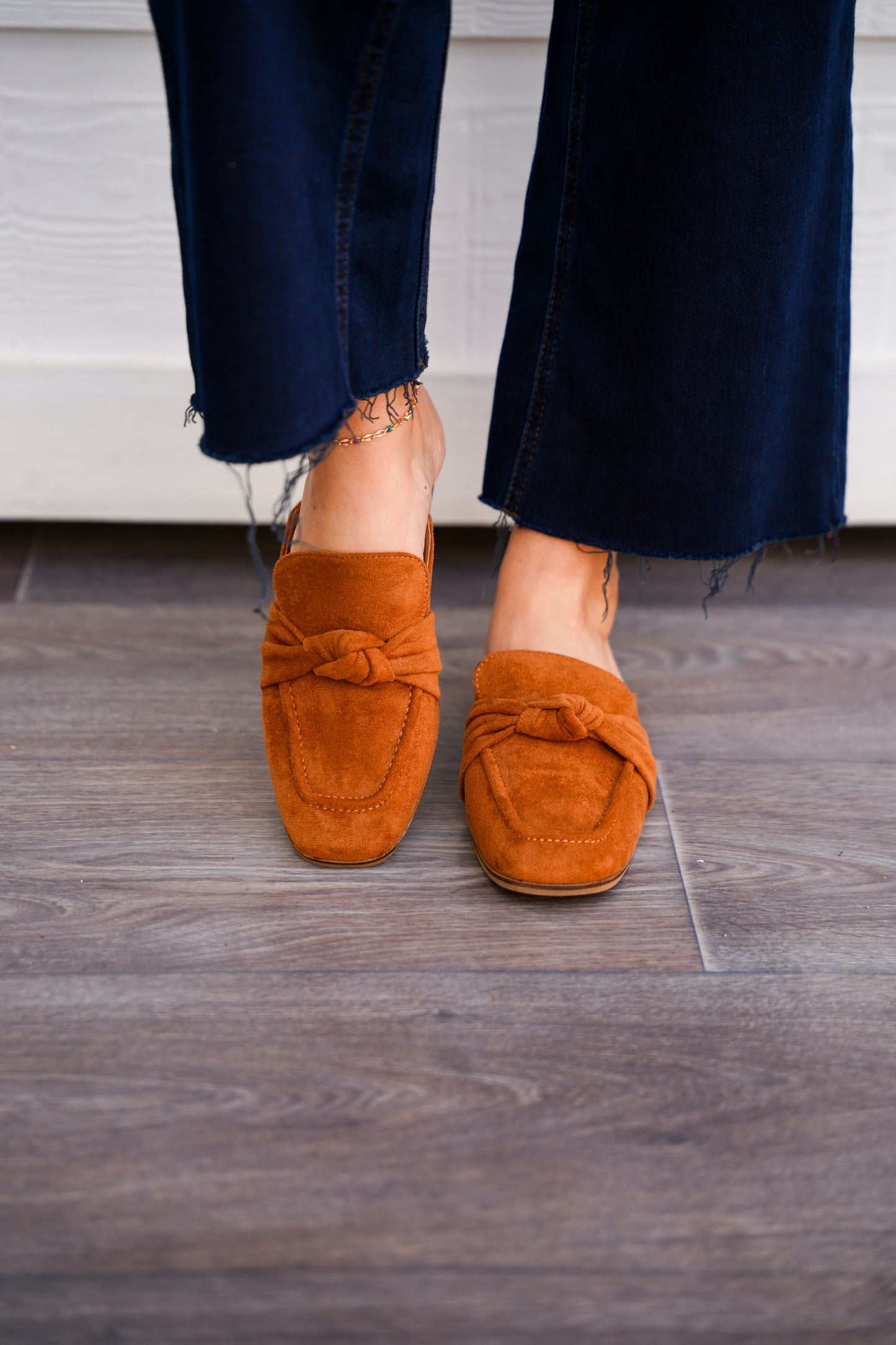 Sheena Suede Knot Mule - Camel