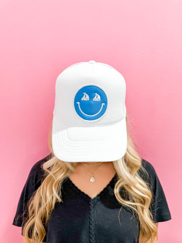 Boat Eye Smiley Trucker Hat - Southern Belle Boutique