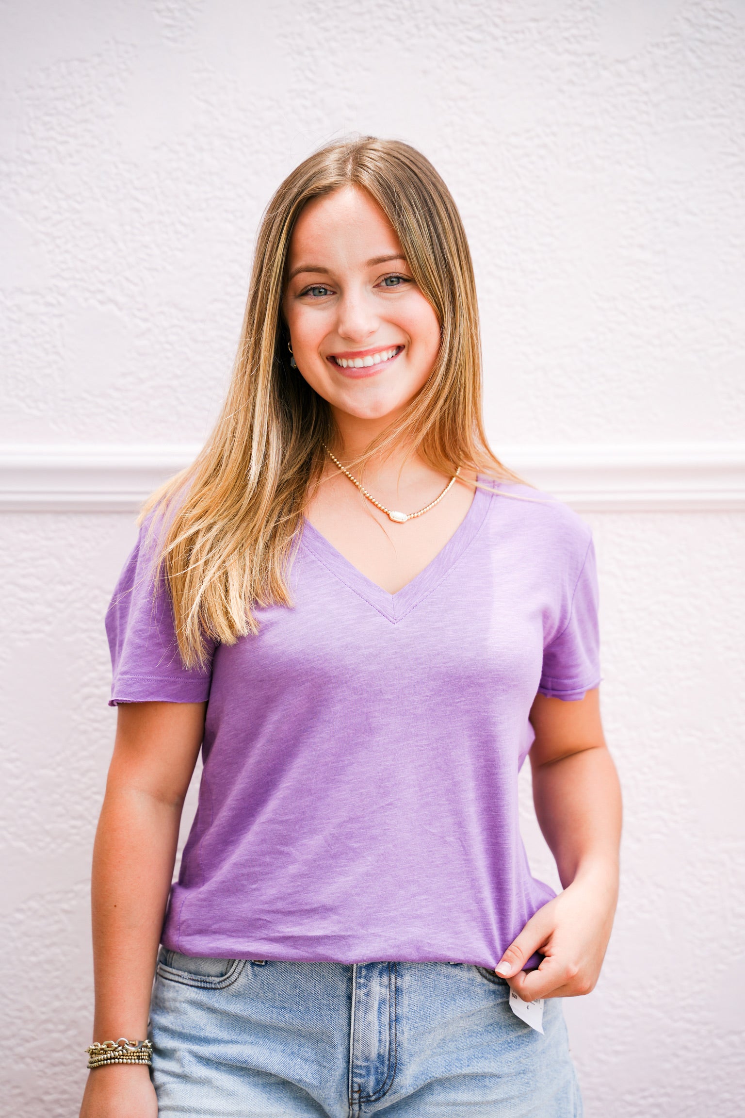 Ashton Tee - Wildberry Slub - Southern Belle Boutique