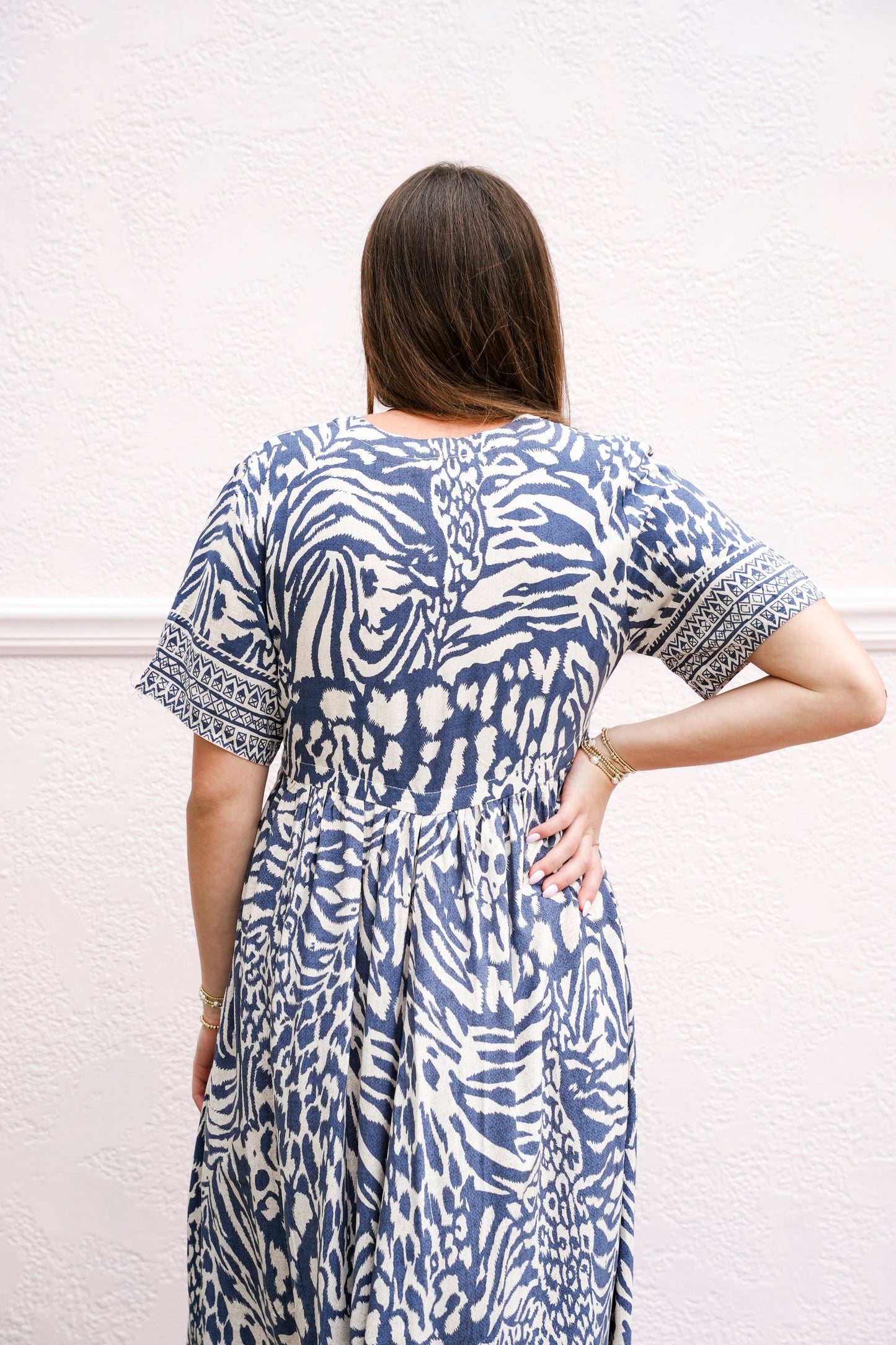Blue Maggy Long Dress - Southern Belle Boutique