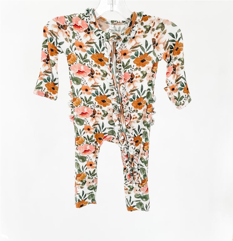 Merigold Ruffle Zip Footie - Southern Belle Boutique