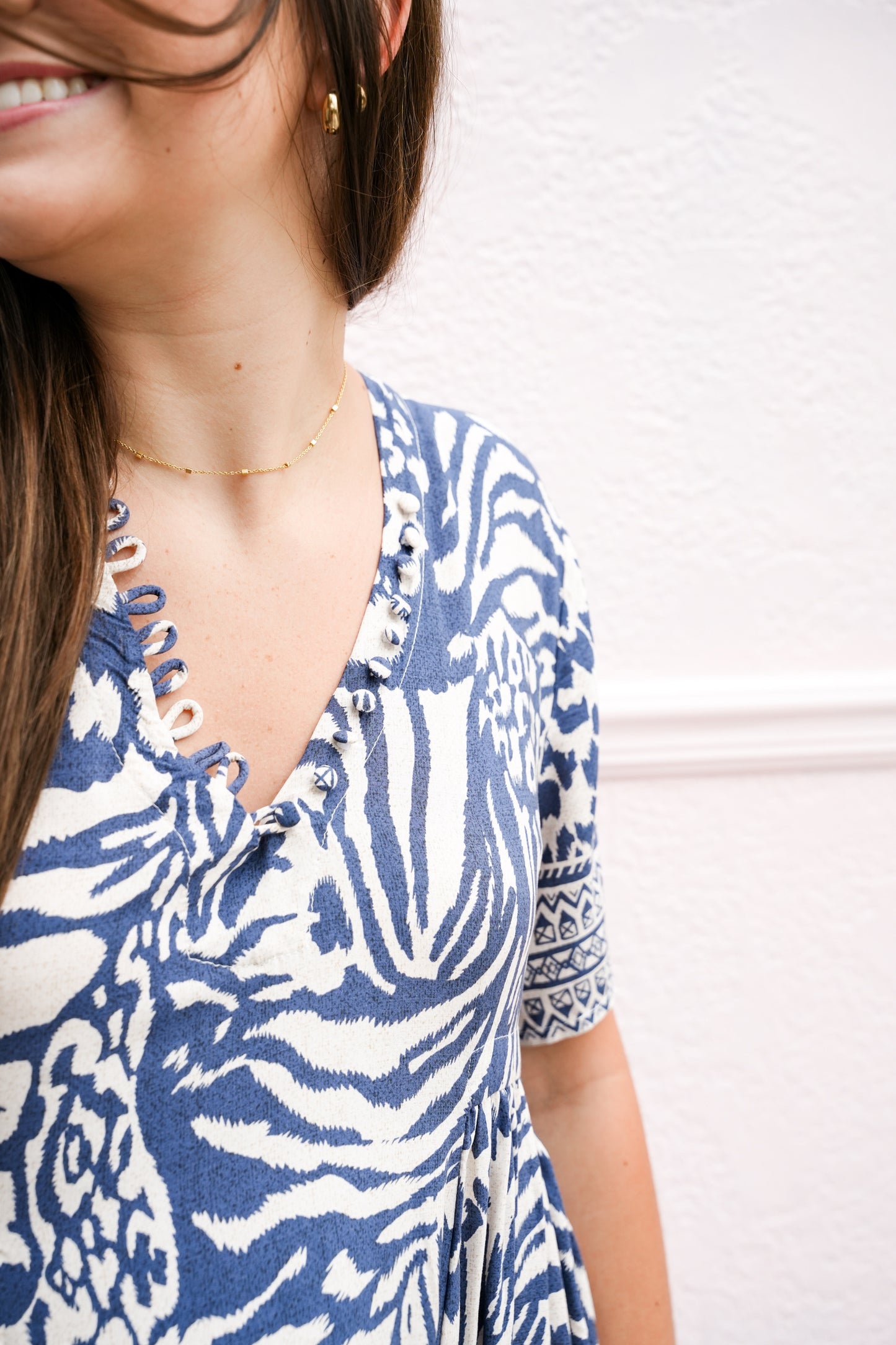 Blue Maggy Long Dress - Southern Belle Boutique