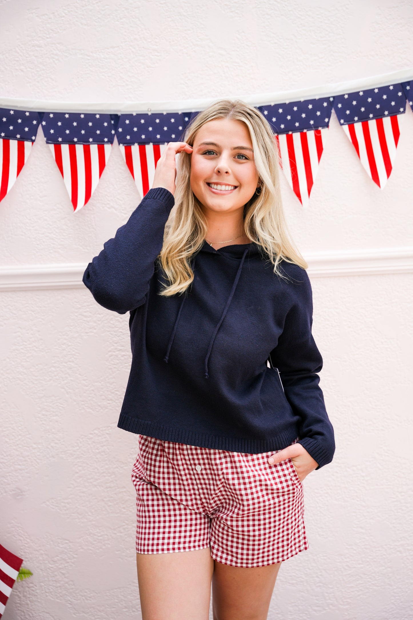 Austin Star Hoodie - Navy - Southern Belle Boutique