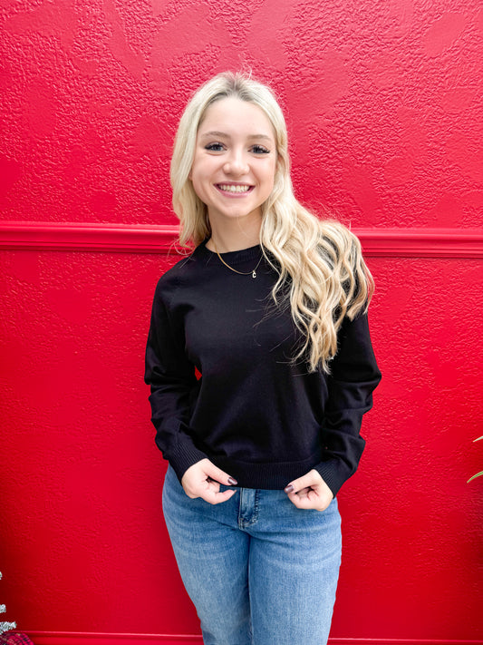 Maritza Sweater - Black - Southern Belle Boutique
