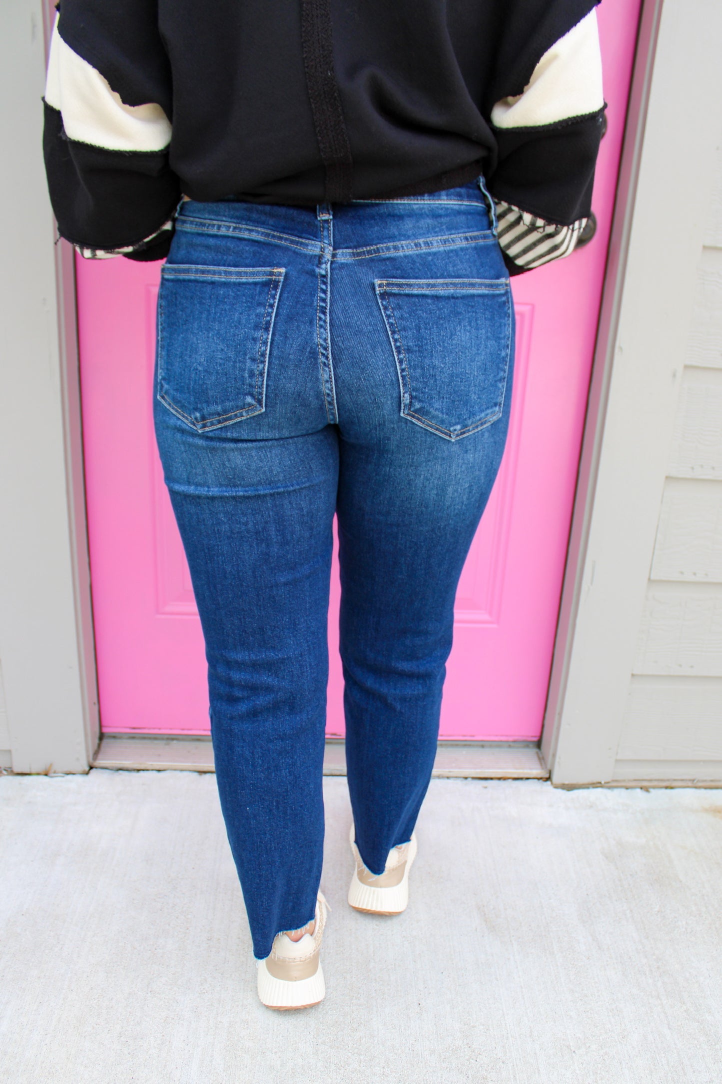 Rachael High Rise Mom - Explore W/Darkstone Base Wash - Southern Belle Boutique