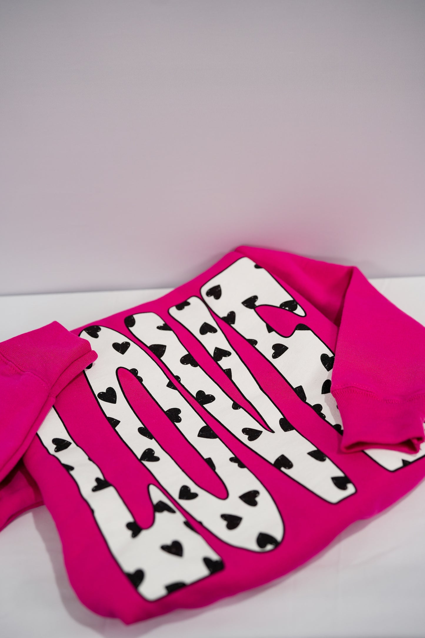 Hot Pink Love Hearts Sweatshirt - Southern Belle Boutique