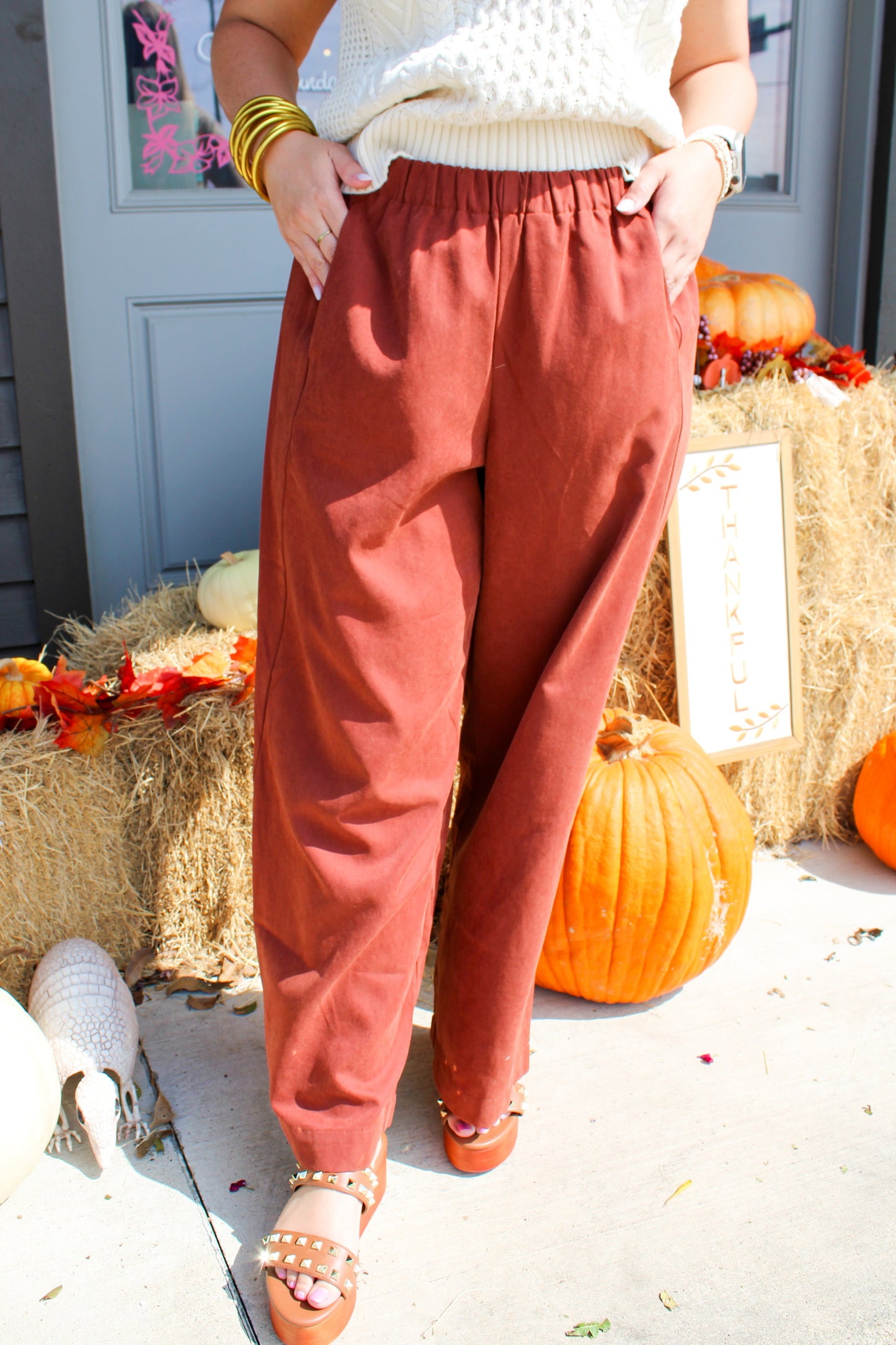 Paris Pants - Mahogany - Southern Belle Boutique