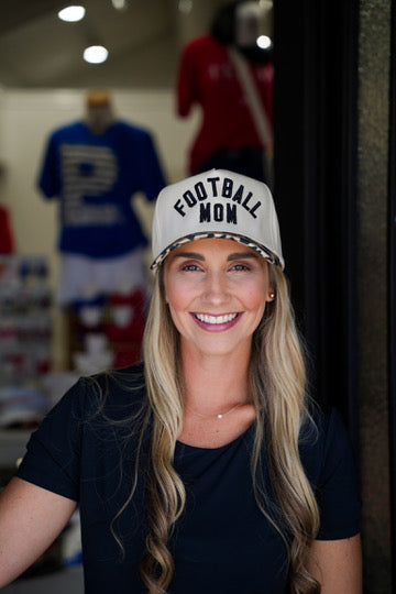 Football Mom Leopard Trucker Hat