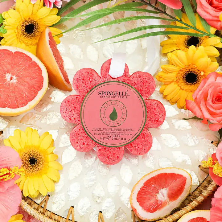 Wild Flower Bath Sponge Grapefruit Cassis - Southern Belle Boutique