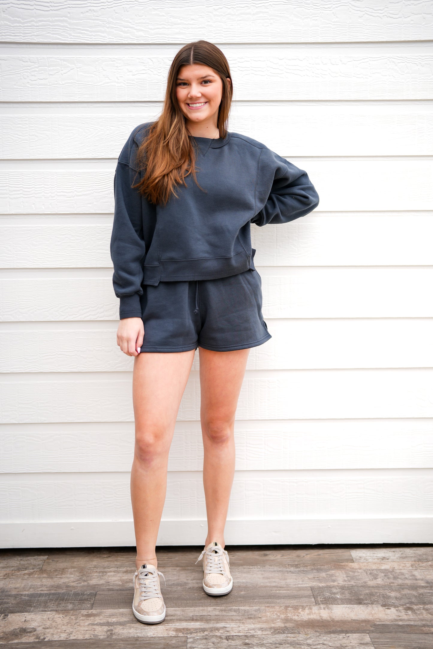 Stride Luxe Sweatshorts - Black - Southern Belle Boutique