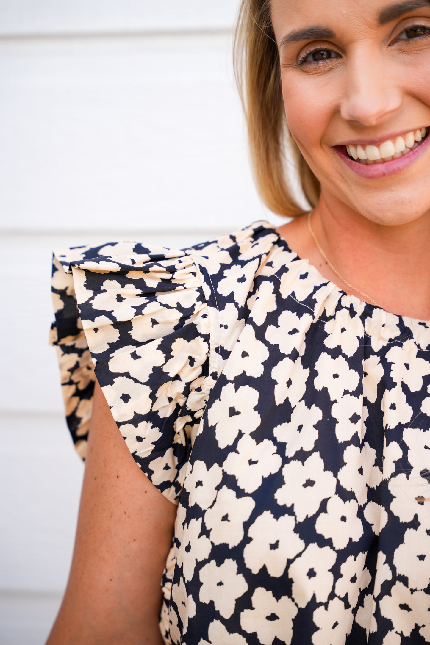 Black Floral Dress w/Back Tie