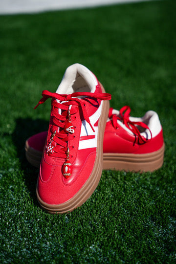 Topping Color Block Platform Sneaker - Red