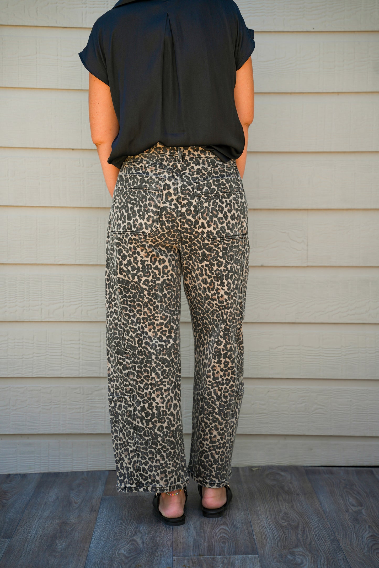 Leopard Print Barrel Pants - Southern Belle Boutique