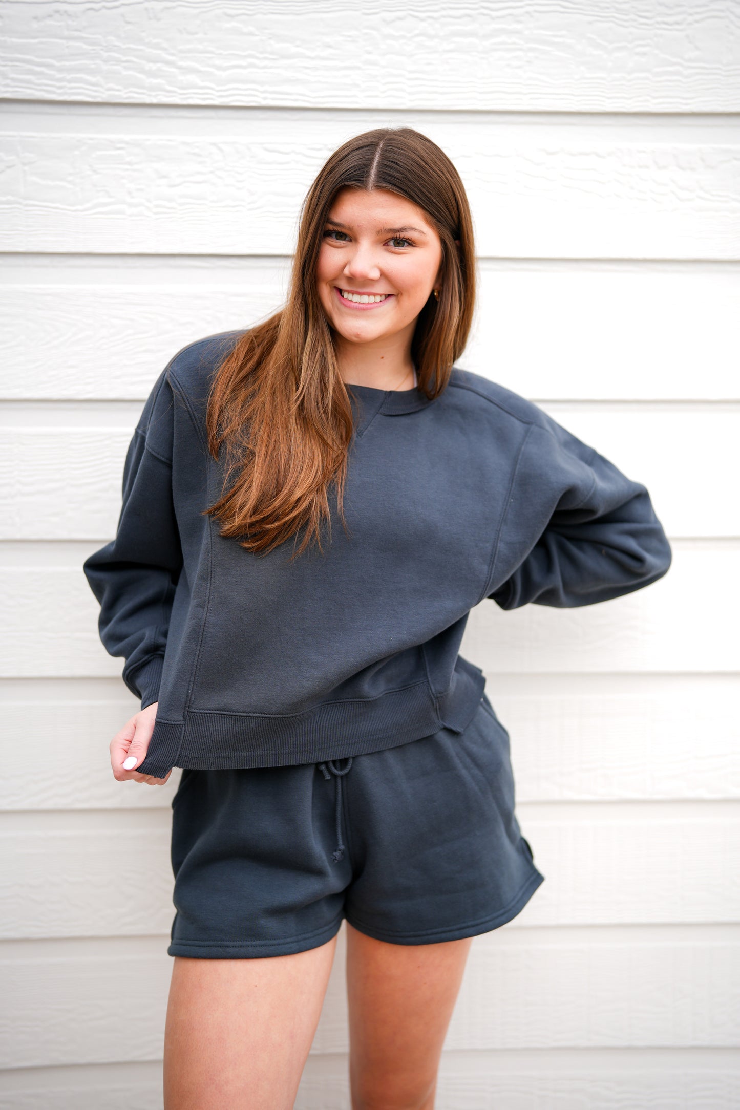 Stride Luxe Sweatshorts - Black - Southern Belle Boutique