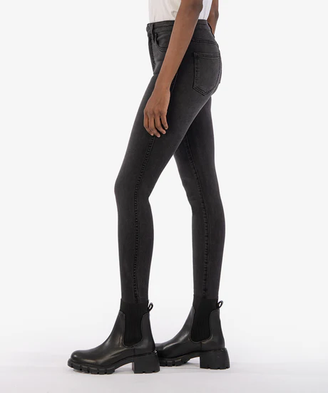 Donna High Rise Ankle Skinny - Complextion Black - Southern Belle Boutique