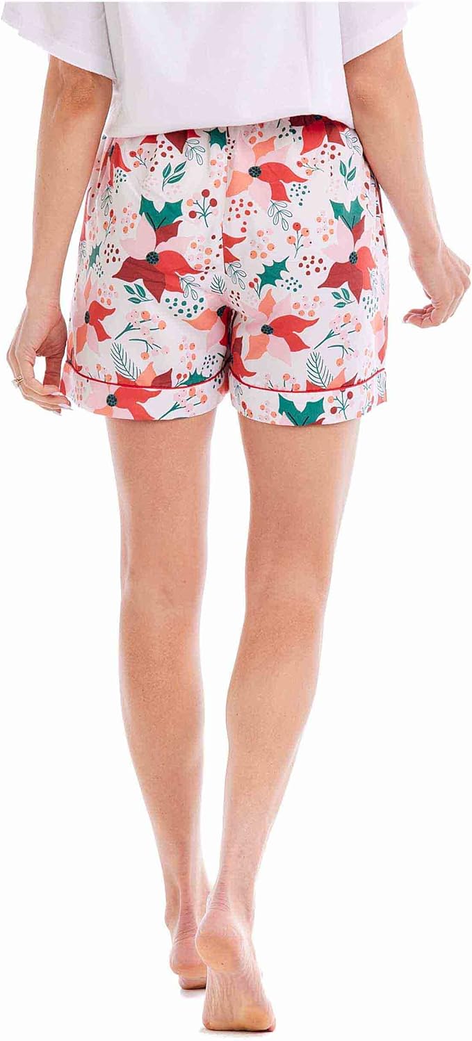 Floral Holiday Pajama Short - Southern Belle Boutique