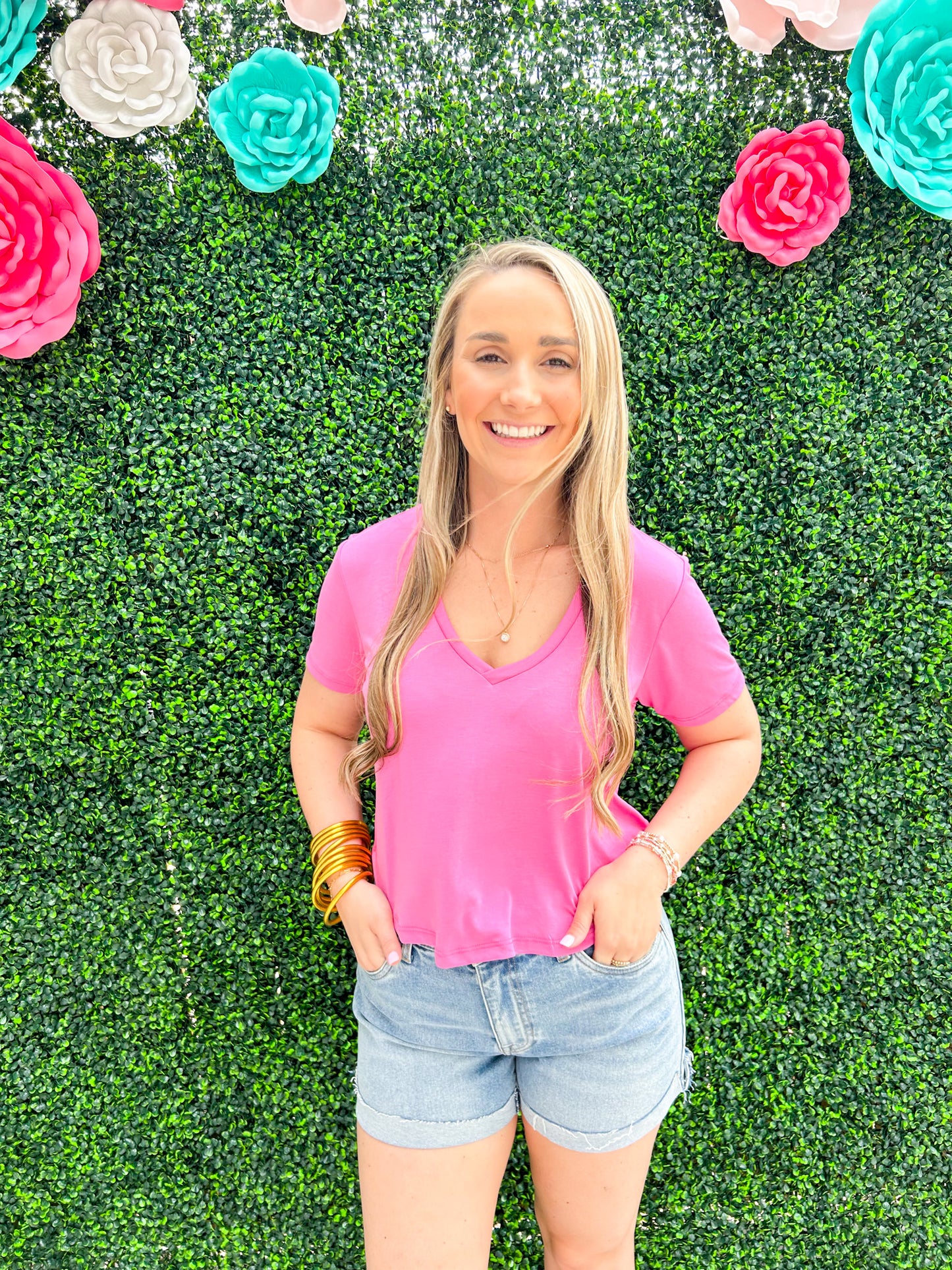 Baby Megan Tee - Pink Tuberose - Southern Belle Boutique