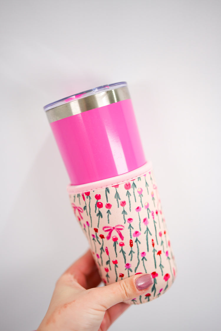 Spring Coquette Coffee Sleeve - Medium - Southern Belle Boutique
