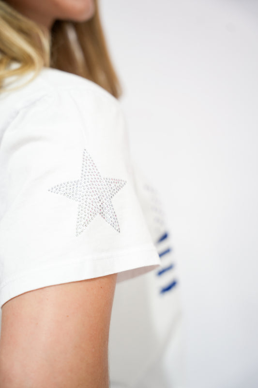 Freedoms Star Rhinestone Tee - Southern Belle Boutique
