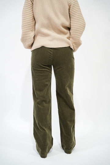 Anabel Wide Leg Pant - Hunter Green - Southern Belle Boutique