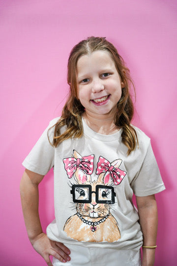Rosie Bunny Easter Tee - Youth - Southern Belle Boutique