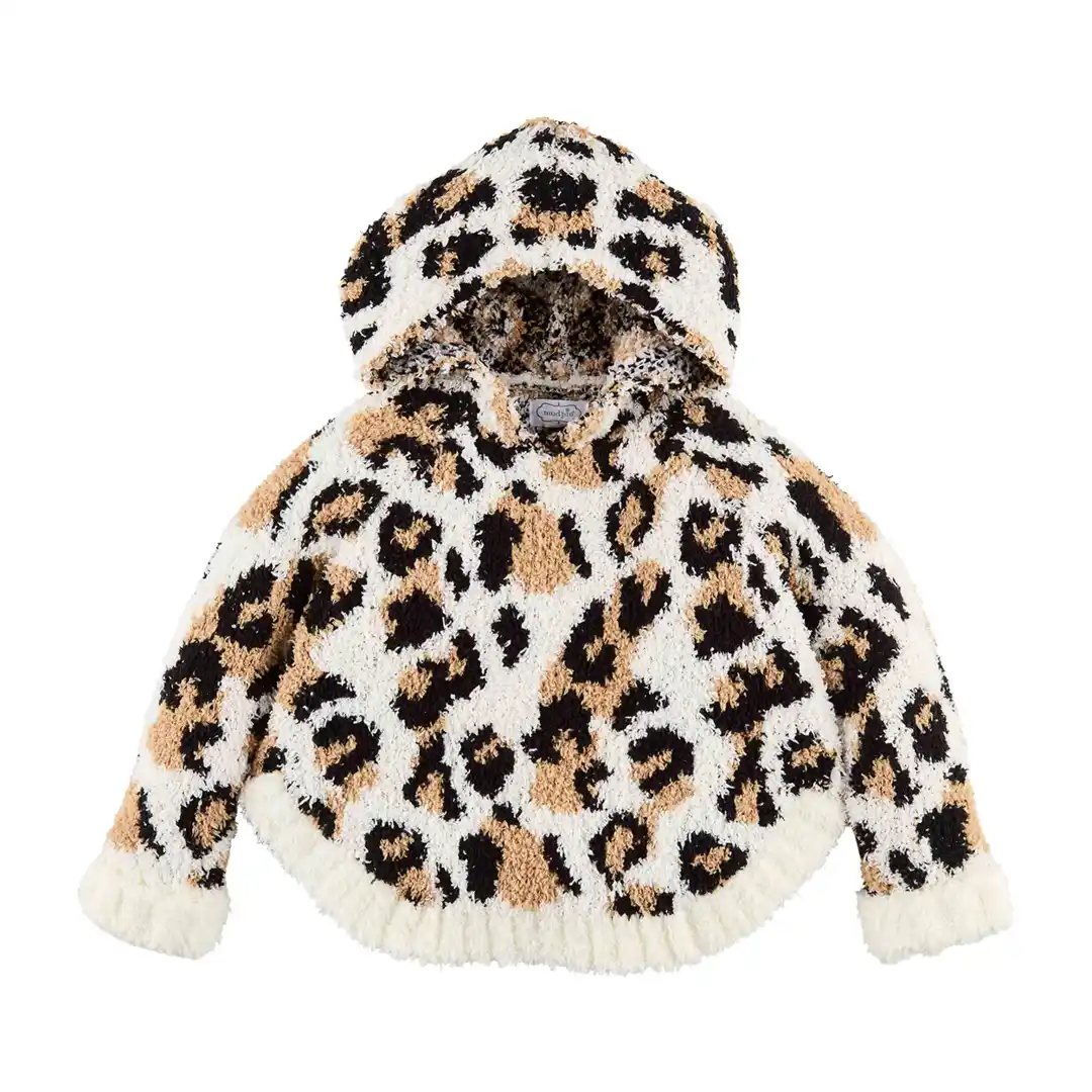 Chenille Leopard Poncho - Southern Belle Boutique