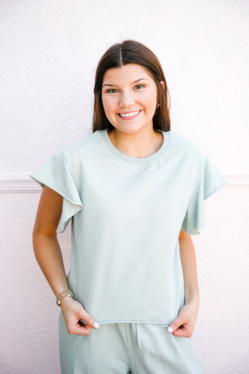 Milani Top - Aquamarine - Southern Belle Boutique