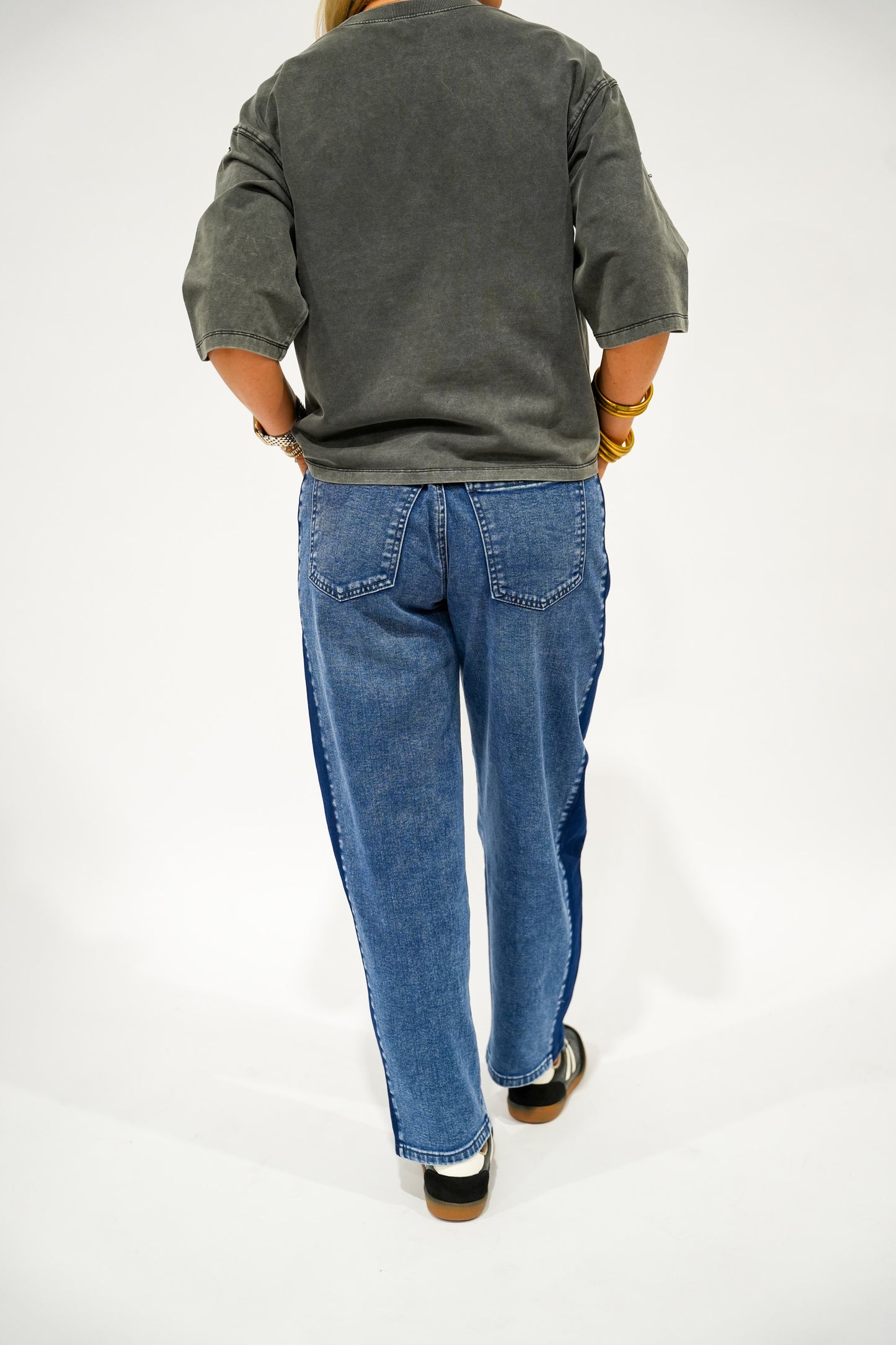 Ashton Wide Leg Barrel Jean - Power