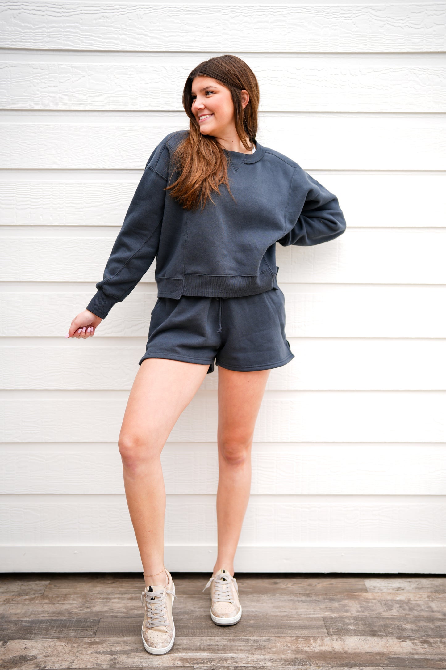 Stride Luxe Sweatshorts - Black - Southern Belle Boutique