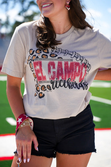Leopard Football Laces Tee