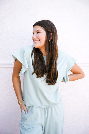 Milani Top - Aquamarine - Southern Belle Boutique